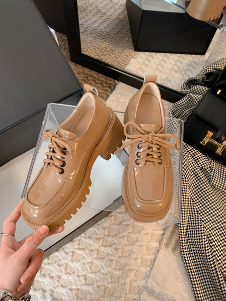 Zapatos de plataforma con tacón grueso