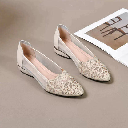Zapatos casuales transpirables de malla hueca para mujer