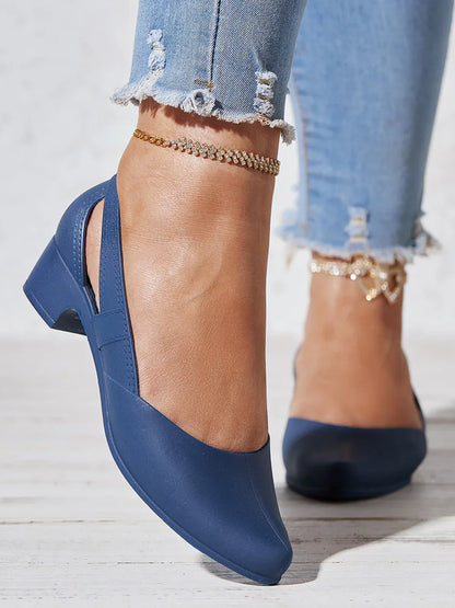 Zapatos de playa con tacón cuadrado