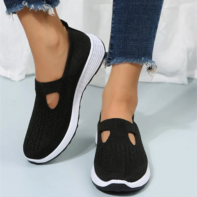 Zapatos planos de malla transpirables para mujer