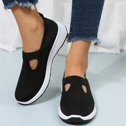Zapatos planos de malla transpirables para mujer