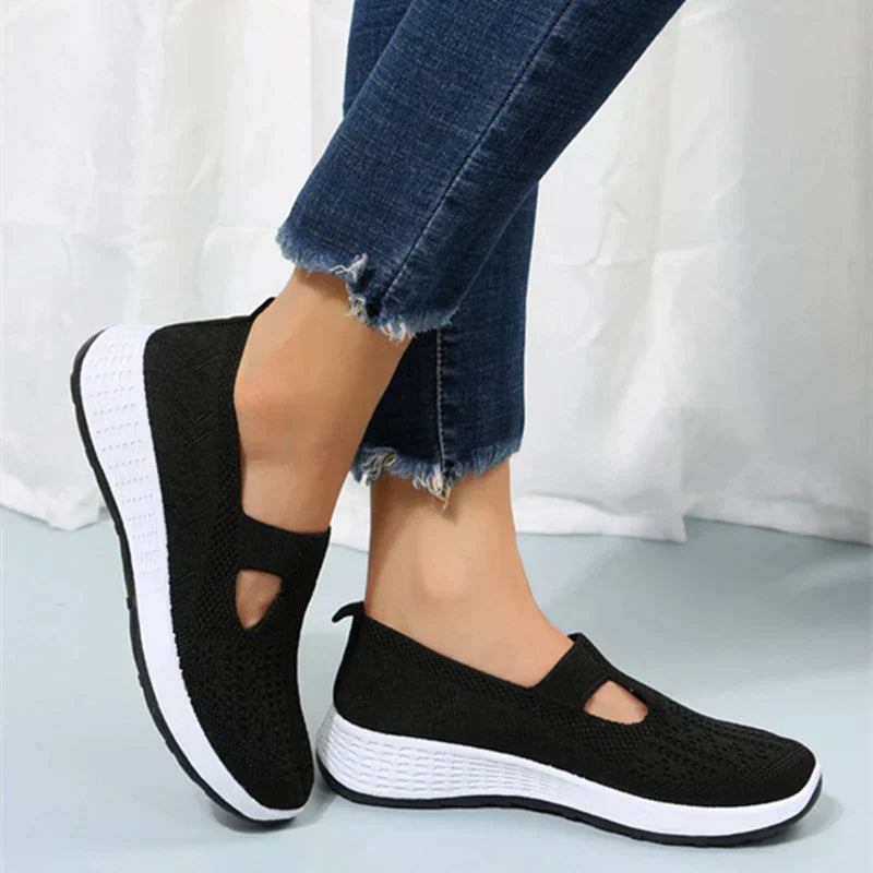 Zapatos planos de malla transpirables para mujer