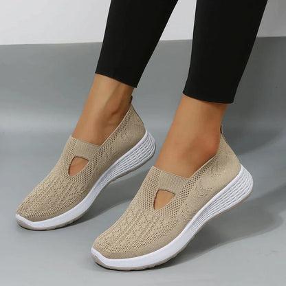 Zapatos planos de malla transpirables para mujer