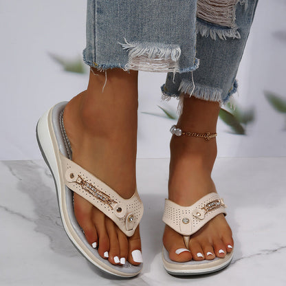 Sandalias de mujer con soporte para el arco del pie y amortiguación suave Chanclas Thong