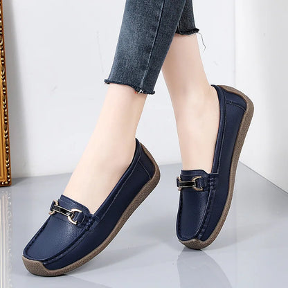 Mocasines de cuero auténtico para mujer