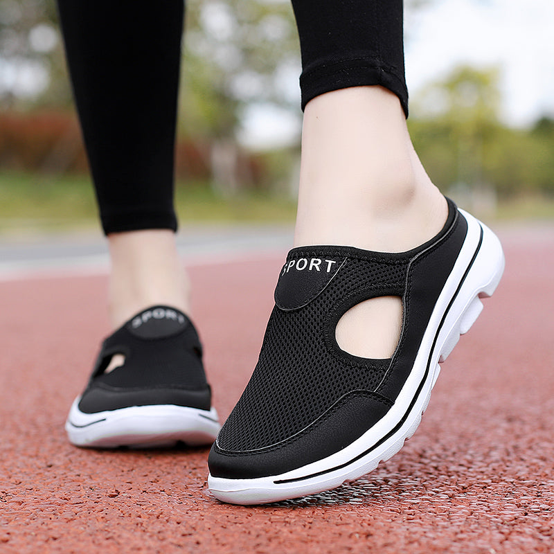 Summer Men's Casual Slippers Slip-mesh Half Shoes for Men and Women