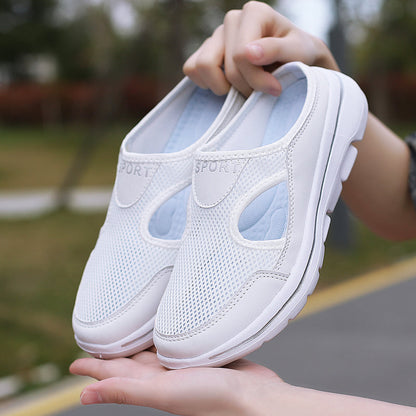 Summer Men's Casual Slippers Slip-mesh Half Shoes for Men and Women