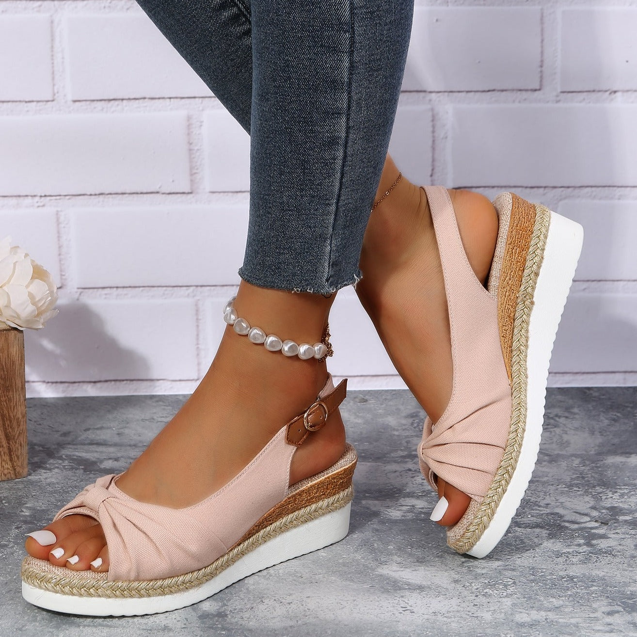 Sandalias de plataforma y cuña para mujer