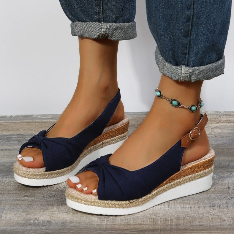 Sandalias de plataforma y cuña para mujer
