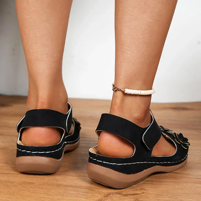 Sandalias planas de tiras para mujer Sandalias hasta el muslo