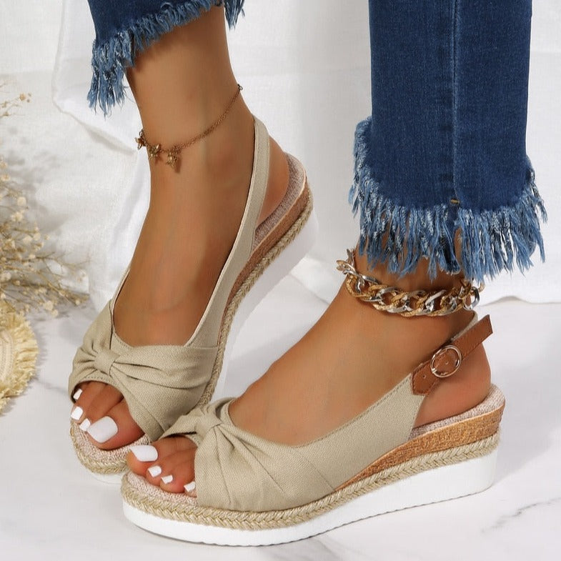 Sandalias de plataforma y cuña para mujer