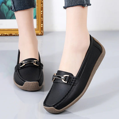 Mocasines de cuero auténtico para mujer