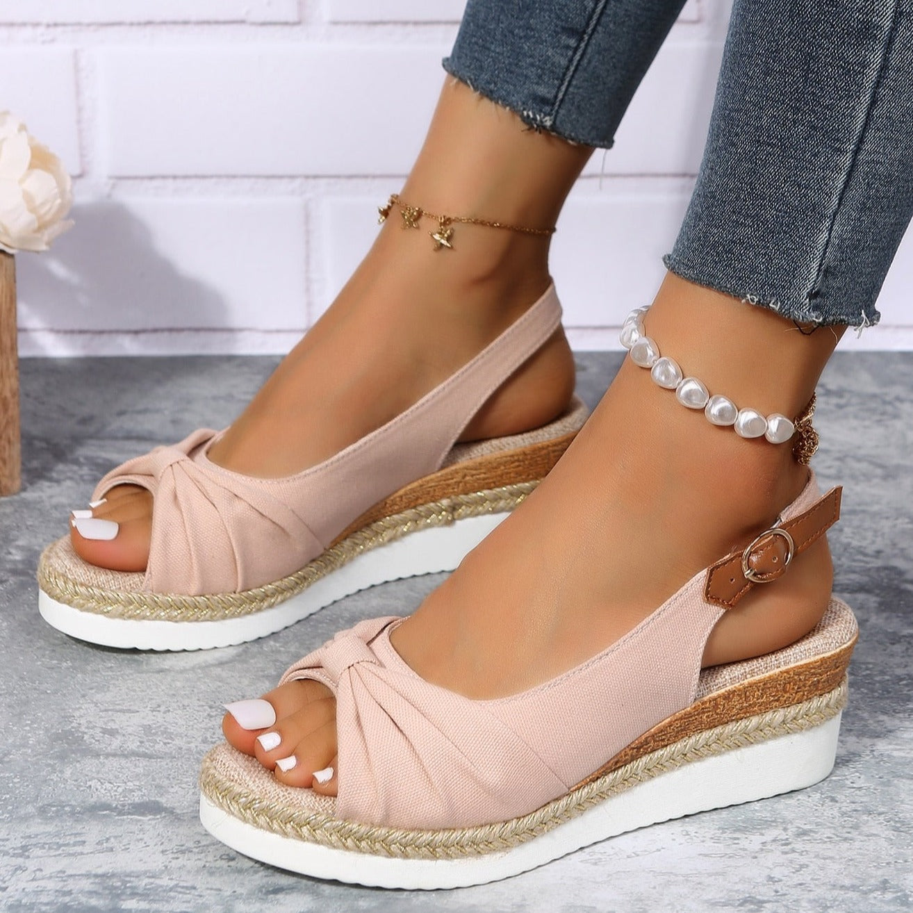 Sandalias de plataforma y cuña para mujer