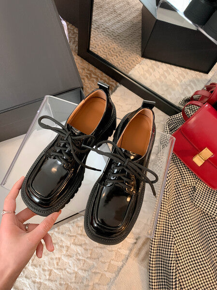 Zapatos de plataforma con tacón grueso