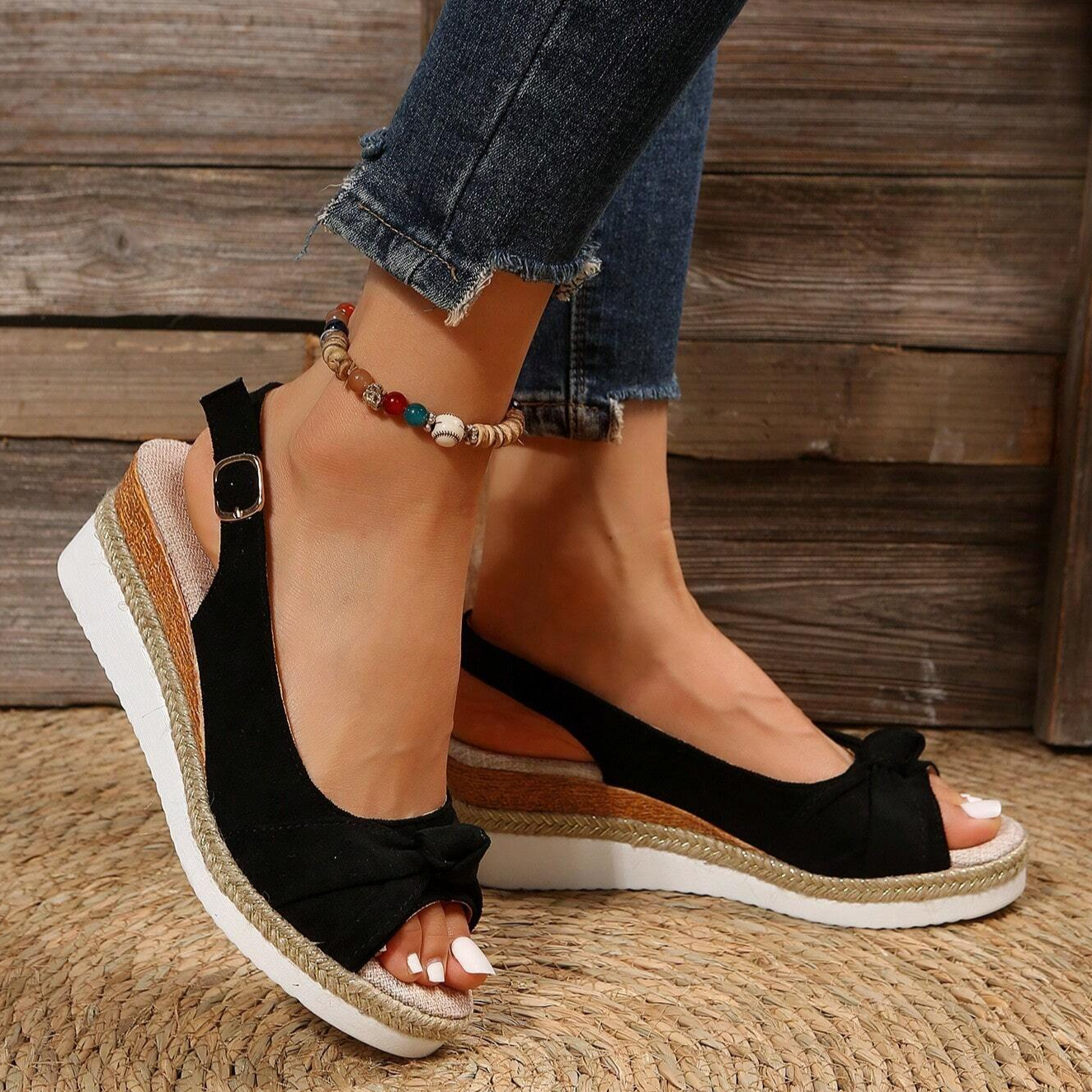 Sandalias de plataforma y cuña para mujer