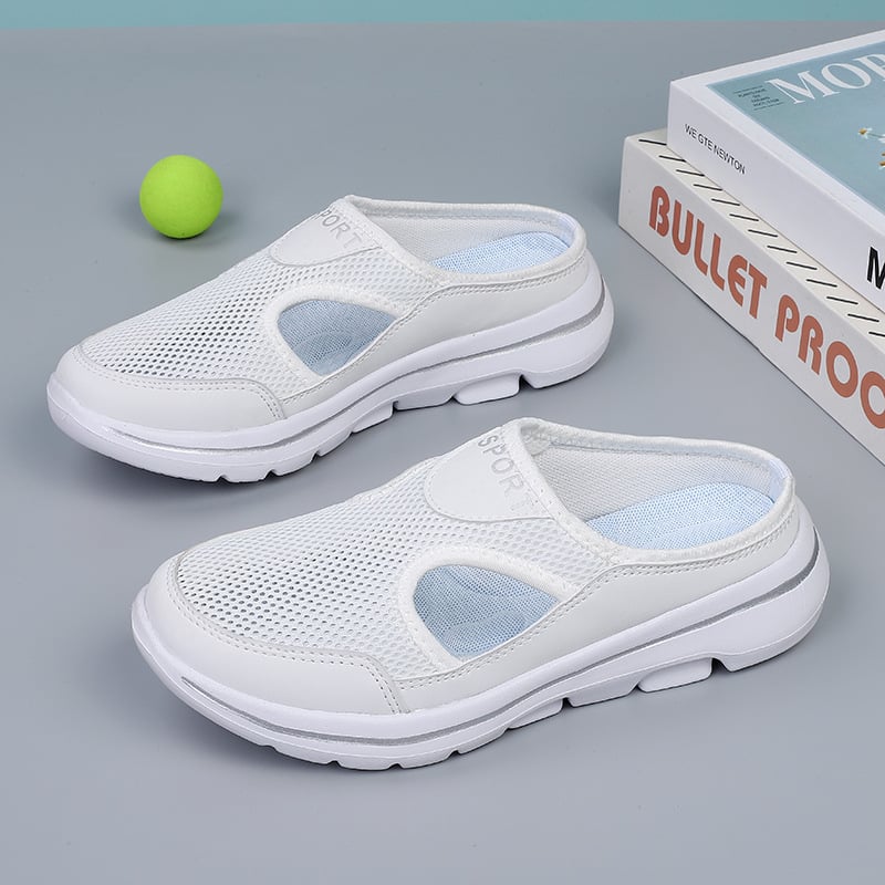 Summer Men's Casual Slippers Slip-mesh Half Shoes for Men and Women