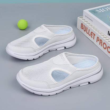 Summer Men's Casual Slippers Slip-mesh Half Shoes for Men and Women