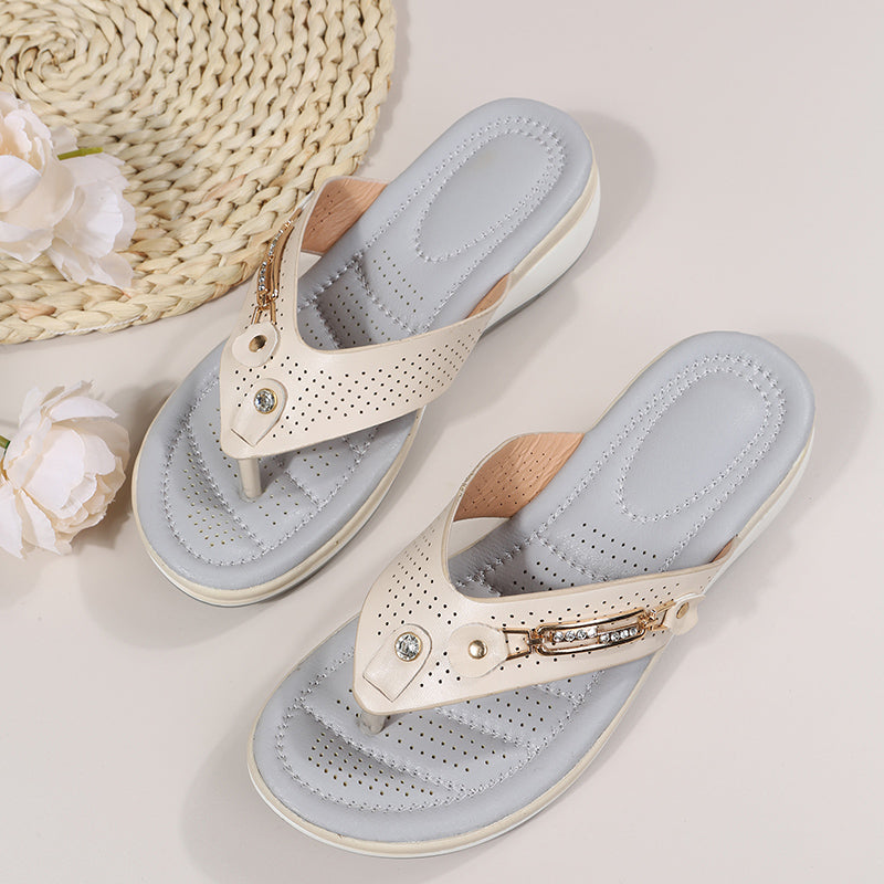 Sandalias de mujer con soporte para el arco del pie y amortiguación suave Chanclas Thong