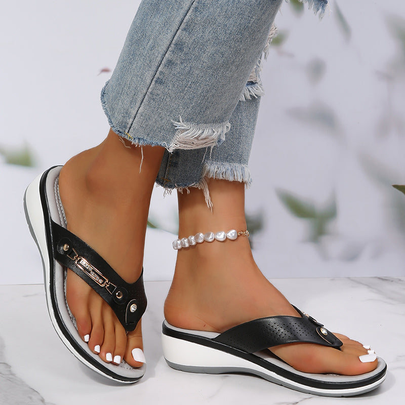 Sandalias de mujer con soporte para el arco del pie y amortiguación suave Chanclas Thong