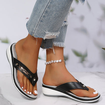 Sandalias de mujer con soporte para el arco del pie y amortiguación suave Chanclas Thong