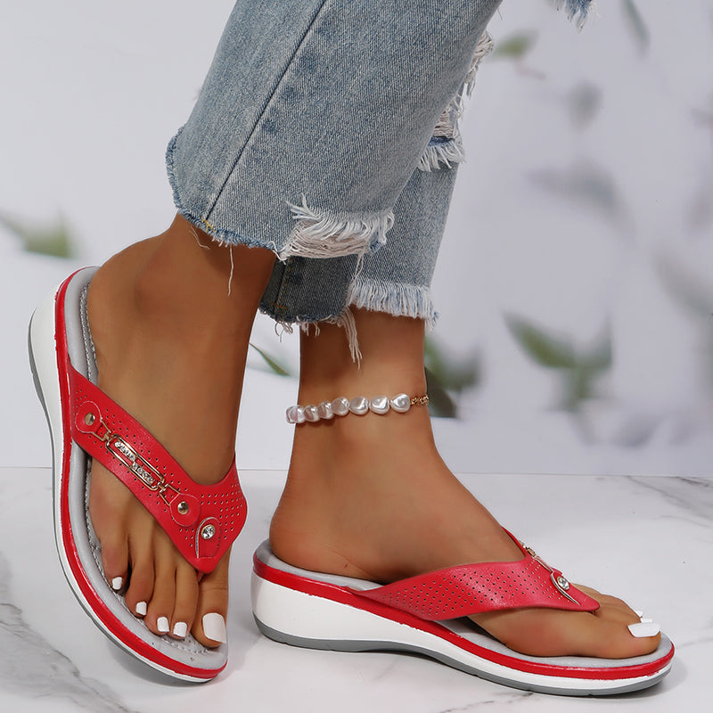 Sandalias de mujer con soporte para el arco del pie y amortiguación suave Chanclas Thong