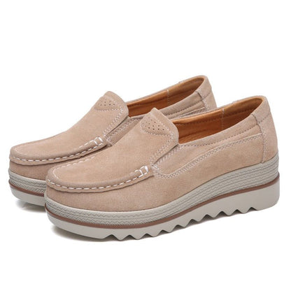 Zapatos Casual Slip On Leather Low Top Flats