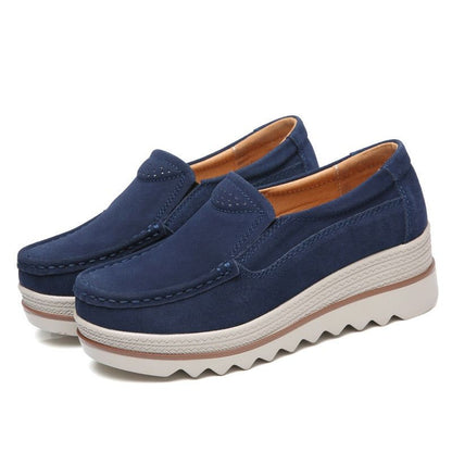 Zapatos Casual Slip On Leather Low Top Flats