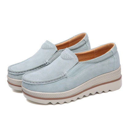 Zapatos Casual Slip On Leather Low Top Flats