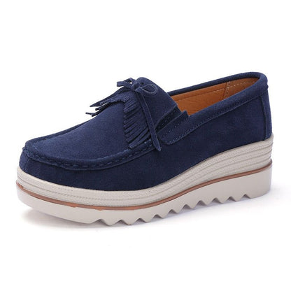 Zapatos Casual Slip On Leather Low Top Flats