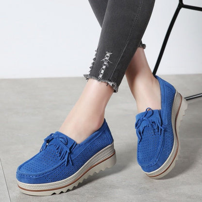 Zapatos Casual Slip On Leather Low Top Flats