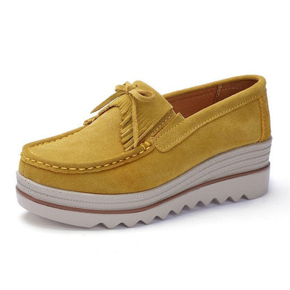 Zapatos Casual Slip On Leather Low Top Flats