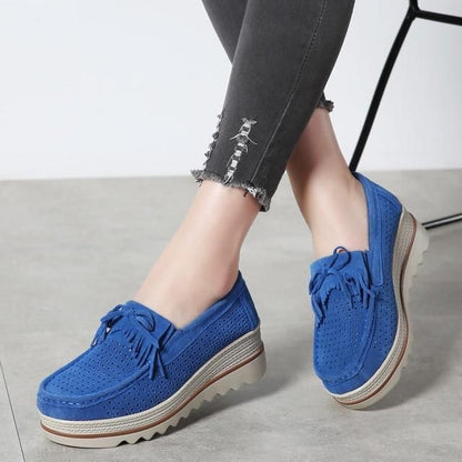 Zapatos Casual Slip On Leather Low Top Flats