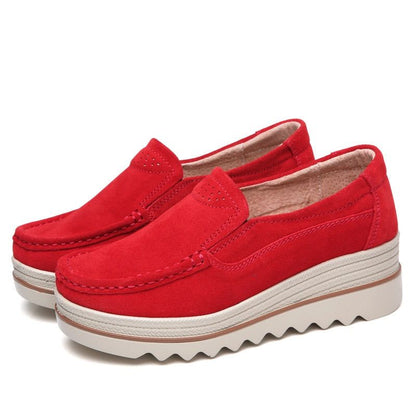 Zapatos Casual Slip On Leather Low Top Flats