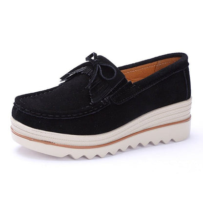 Zapatos Casual Slip On Leather Low Top Flats
